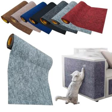 Imagem de Arranhador Carpete Adesivo Protetor Sofá Cama Premium (Cinza, 50cm x 33cm)