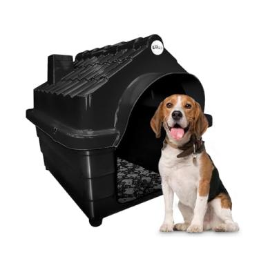 Imagem de Casinha Nº 5 Impermeavel Caes Cachorro Pequeno Medio Mecpet com Colchao (Preto, Nº 05)