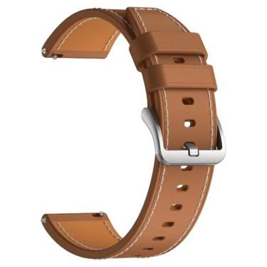 Imagem de KOSPET Pulseira de couro de 22 mm para relógio inteligente Magic P10 R10 (marrom)