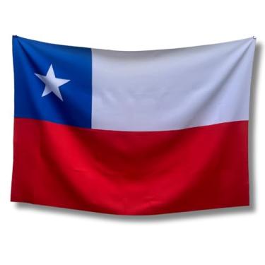 Imagem de Bandeira do Chile em Tecido Oxford e Face Única 1x1,5m Sublimação e Corte a Laser