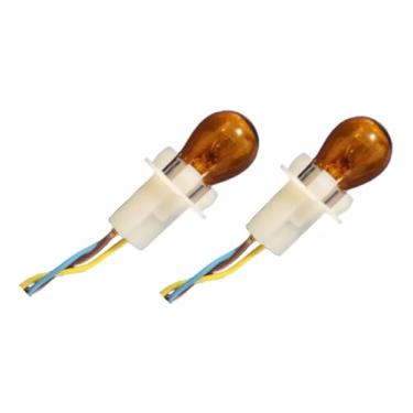 Imagem de Par 2 Soquetes 2 Lampadas Âmbar 2 Polos Seta Conjugada Kit