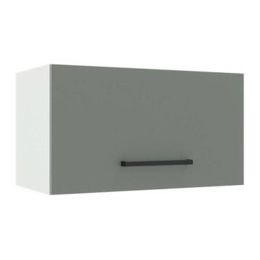 Imagem de Armário Aéreo Madesa 60 cm 1 Porta Basculante Branco/Cinza