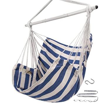 Imagem de ADVOKAIR Cadeira de rede suspensa, cadeira de balanço grande, cadeira suspensa, macia, confortável, durabilidade