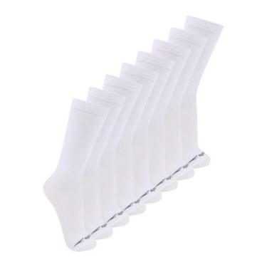Imagem de Kit com 8 Pares de Meias Esportiva Cano Longo Speedo 8026, Branco, 33-