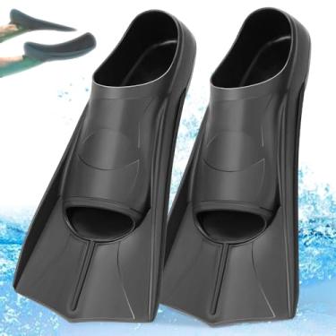 Imagem de Nadadeira de Silicone Training Fins, Nadadeira Natação, Pe de Pato Natacao, Nadadeira de Silicone Premium Fins, Unissex, Preto