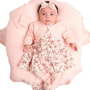 Imagem de Saída de Maternidade Menina Aconchego Penélope Floral 05 Peças P - Amo
