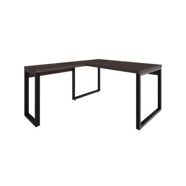 Imagem de Mesa Em L Diretor 150x160x75cm Yon Terracota-est.preta Terracota-est.preta