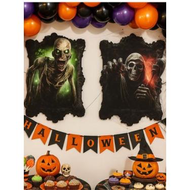 Imagem de Cartaz Halloween 45cm Decorativo C/2un Festa Assustador - CRGFESTAS