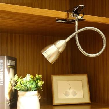 Imagem de Lâmpada De Clipe De Lâmpada 4000k - Clipe Flexível De 360 ° Na Luz De Leitura Para Livros, Lâmpada De Leitura Led De 5w Proteção Para Os Olhos, Luz Neutra - Pescoço De Ganso Ajustável
