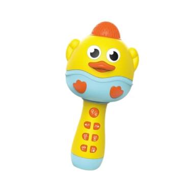 Imagem de Generic Microfone de karaokê para crianças, brinquedos musicais para bebês, meninas, meninos, brinquedos infantis, microfone, máquina de karaokê para uso, Amarelo