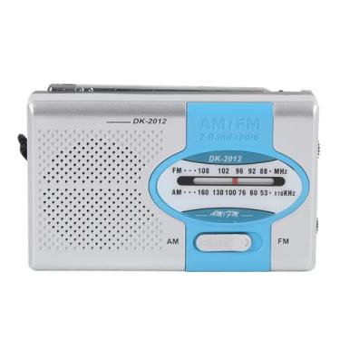 Imagem de Heayzoki Portátil AM FM Transistor Radio, Compacto Rádio de Emergência Com Fone de Ouvido, Alimentado por Bateria, Dual Band Cobertura, Qualidade de Som Premium, para Interior, Exterior (Azul