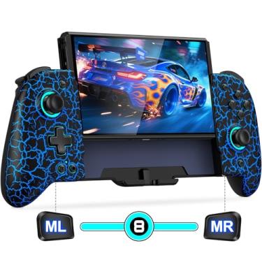 Imagem de Switch Controller for Nintendo Switch/OLED, (No Drift, No Deadzone) Hall Effect Joystick Wireless Switch Controller With 9 Lights Color. One-Piece Switch Joypad for Those Who Prefer Handheld Mode Wii