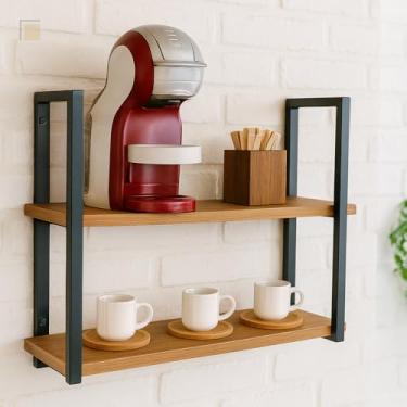 Imagem de Prateleira Industrial Suspensa Elegante Moderna Inovadora (Freijo)