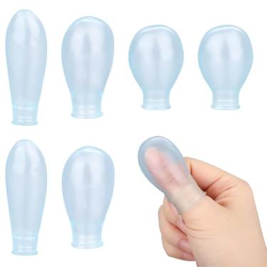 Imagem de 3 Pares de Protetores Impermeáveis para Dedos Dos Pés e Das Mãos, Protetores Silicone Reutilizáveis Natação Banho Pedicure Manicure Unhas Mangas Confortáveis para Pele Encharcada e Rachada