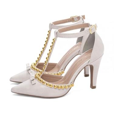 Imagem de Sapato Scarpin Salto Fino Médio Off White Torricella AVS 66080C (Off White, BR, Adulto, Numérico, 37)