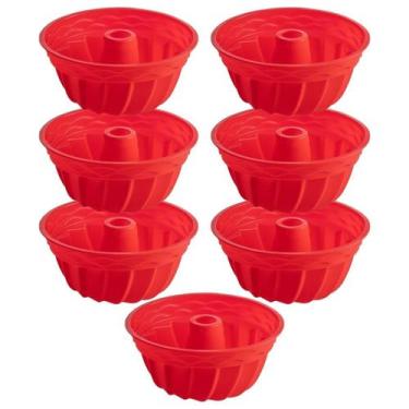 Imagem de Jogo 7 Assadeiras 23,5cm Antiaderente Sortida Silicone - QUALITY HOUSE