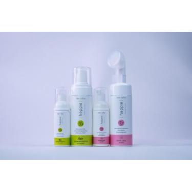 Imagem de kit espumas antissépticas 150 e 50 ml e espumas faciais pele sensível 