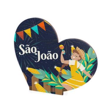 Imagem de Kit Lembrancinha MDF Coração Festa Junina São João - Abstratta, Kit 30