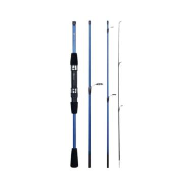 Imagem de Vara de pesca vara de pesca 4/5 seções peso 5-20g potência ultraleve isca de carbono truta, mini vara de pesca (2,1 m)