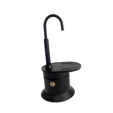 Imagem de Generic Cafeteira de bico único de 50 ml em liga de alumínio para fogão, máquina de café expresso reutilizável, fácil de usar para viagens ao ar livre em casa, Preto