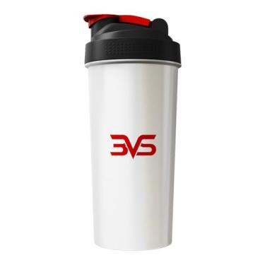 Imagem de 3VS Nutrition Coqueteleira/Shaker Cart3l 3VS Pérola e Vermelho - Academia 600ml