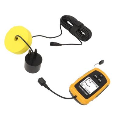 Imagem de Luocute Finder de Peixes Portátil, Frequência de Sonar de 200kHz Frequência Fundida de Pesca Portátil de Pesca Portátil Finder Finder Finder O Equipamento de Pesca Com Tela Verde Verde