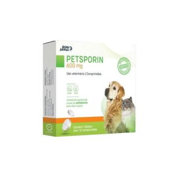 Imagem de Petsporin 600mg Cães e Gatos Mundo Animal 12cpr