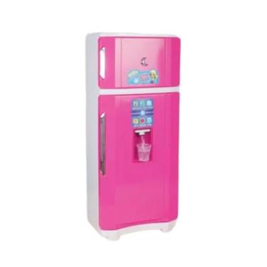 Imagem de Geladeira Duplex Rosa Infantil Dispenser de Água na Porta - LUA DE CRI