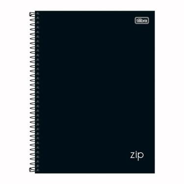 Imagem de Caderno espiral CD universitário 1x1 80fls Zip Preto Tilibra