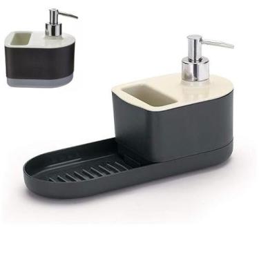 Imagem de Porta Detergente Sanonete Liquido Bucha Dispenser Barra Pia Banheiro P