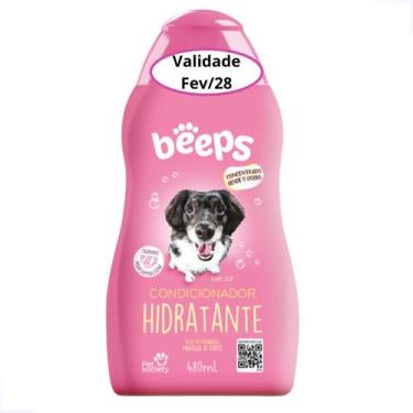 Imagem de Condicionador Beeps 480ml Pet Society Hidratante para Cães e Gatos