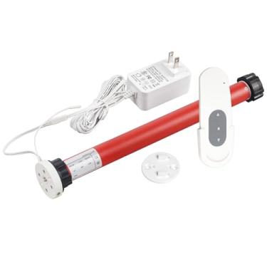 Imagem de Kit de motor de persiana de rolo de 12 V – Inclui motor, fonte de alimentação de 12 VCC 2A e controle remoto – serve para tubos de 38 mm – Persianas motorizadas DIY – Compatível com casa inteligente
