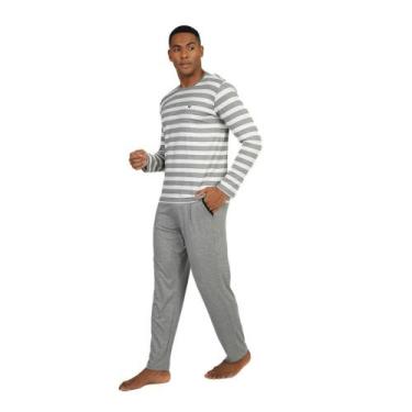 Imagem de Pijama Masculino Longo Visco c/ Bolso - 258128 - Podiun Sleepwear, G