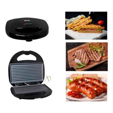 Imagem de Sanduicheira Grill Chapa Dupla Antiaderente 750W 2 Em 1 - Shopmix