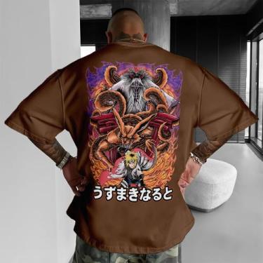 Imagem de Camiseta Camisa Naruto Kyuubi Shippuden Kurama Oversized Treino Gola R