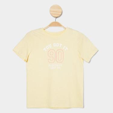 Imagem de Blusa Infantil Hering Casual Menina, Amarelo claro, 10A