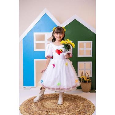 Imagem de Vestido Junino Luxo Arraial dos Apaixonados - Noiva/Noivinha - Banana 