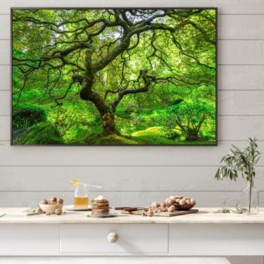 Imagem de Quadro Decorativo Paisagem árvore Verde! - MeMoldura, Chassi Borda Inf