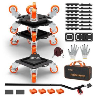 Imagem de Móveis Dolly MYUEA Heavy Duty com capacidade de 1500 kg com 5 rodas