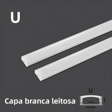 Imagem de Suporte Para Luz LED Em Perfil De Alumínio Para Armário Cozinha Closet