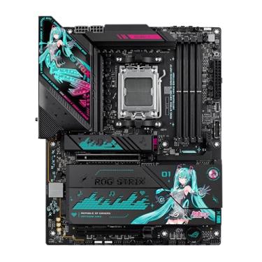 Imagem de ASUS ROG Strix X870E-H Gaming WIFI7 Hatsune Miku Edition AMD X870E ATX Placa-mãe 16+2+1, alternador OC dinâmico, Core Flex, DDR5, 4X M.2, PCIe 5.0, portas USB 4 duplas, USB 10Gbps tipo-C