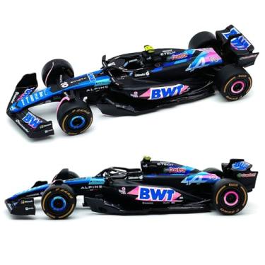 Imagem de Xiangtat 1/43 2024 BWT Alpine F1 Team A524 10# Pierre Gasly F1 31# Esteban Ocon Alloy Car Die Cast Car Model Collection Gift (1/43 A524 Blue 10#)