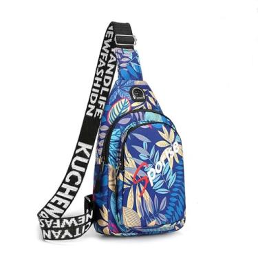 Imagem de Bolsa tiracolo pequena para mulheres e homens, mochila tiracolo de peito para viagens ao ar livre e caminhadas