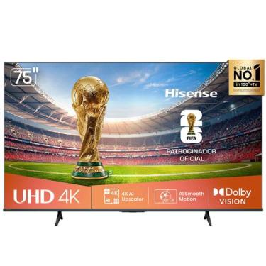 Imagem de Smart TV 4K 75" Polegadas Hisense com Dolby Vision e Compatibilidade c