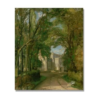 Imagem de NHLDZYH Arte de parede John Constable, (sem título 8), pôster de pinturas famosas, decoração de parede com impressão de imagem retrô de romantismo. Apenas tela 60 x 72 cm - 23,6 x 28,3 pol