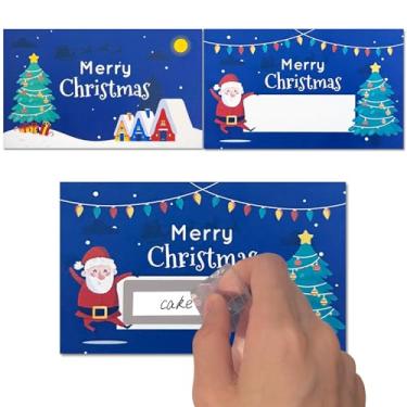 Imagem de 50 PCS Scratch Off Cards, DIY Custom Christmas Scratch Off Stickers, Your Own Game Tickets for Prizes Gift Scratch Cards for Small Business Holiday Birthday Party Favors Games Supplies (Blue)