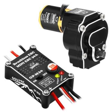 Imagem de GOUPRC Upgarde 30A Brushless Esc & 1621 3500KV Brushless Outrunner Motor with Transmission for Redcat Ascent 18 1/18 RC Crawler Upgrade