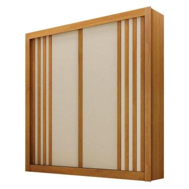 Imagem de Guarda Roupa Solteiro 2 Portas Milano Cinamomo Off White - Leifer Móveis