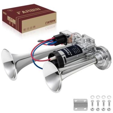 Imagem de Buzina de caminhão Air Horn FARBIN Train Horn 24V com compressor