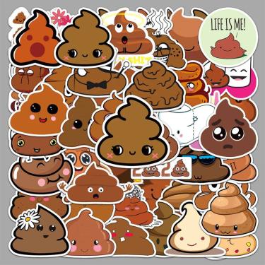 Imagem de Pacote de adesivos Funny Poop Cartoon Graffiti Emoji x50
